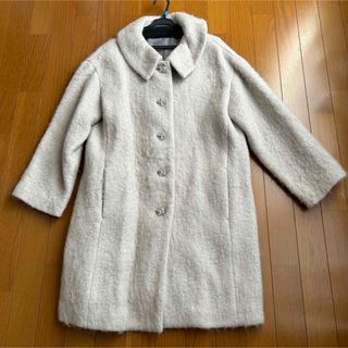 Maglie par ef-de マーリエ パー エフデ スカート ボトムス グレー ホワイト 白 7(S) ロング マキシ フレア 切替 ストライプ コットン キュプラ 綿 おしゃれ シンプル きれいめ 大人女子 ブランド 上品 ベーシック オフィスカジュアル【レディース】