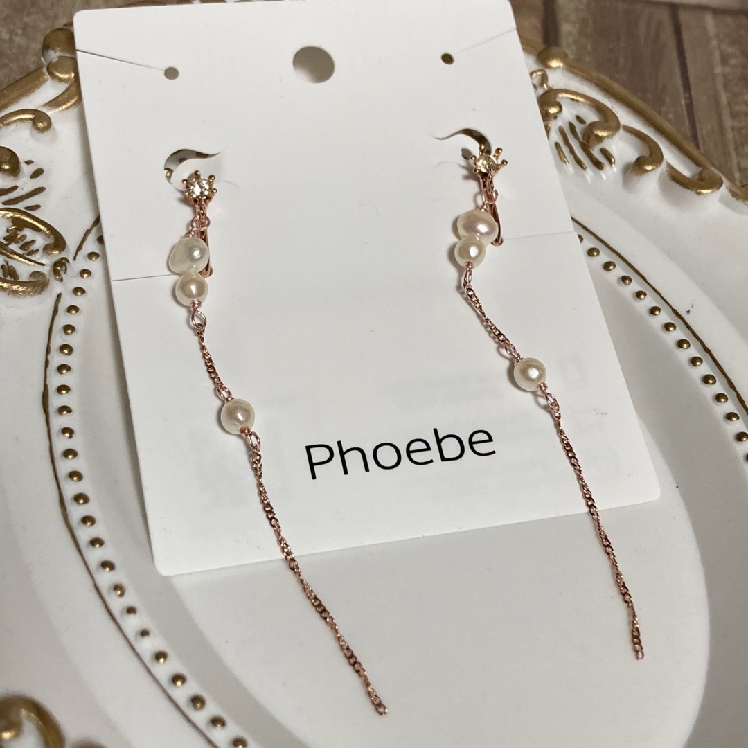 phoebe(フィービィー)のphoebe♦︎淡水パール　ローズゴールドイヤリング レディースのアクセサリー(イヤリング)の商品写真