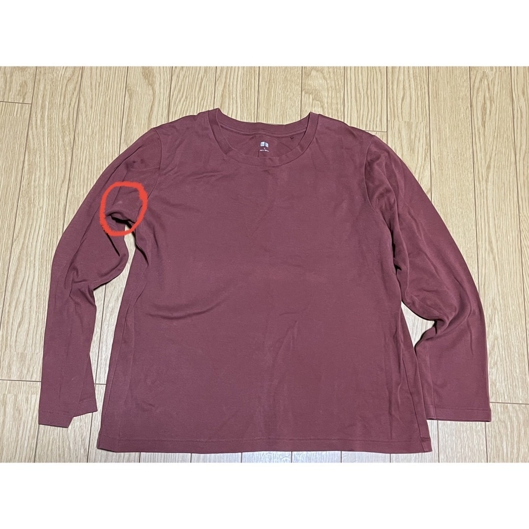 UNIQLO(ユニクロ)のスムースストレッチコットンクルーネックT レディースのトップス(Tシャツ(長袖/七分))の商品写真
