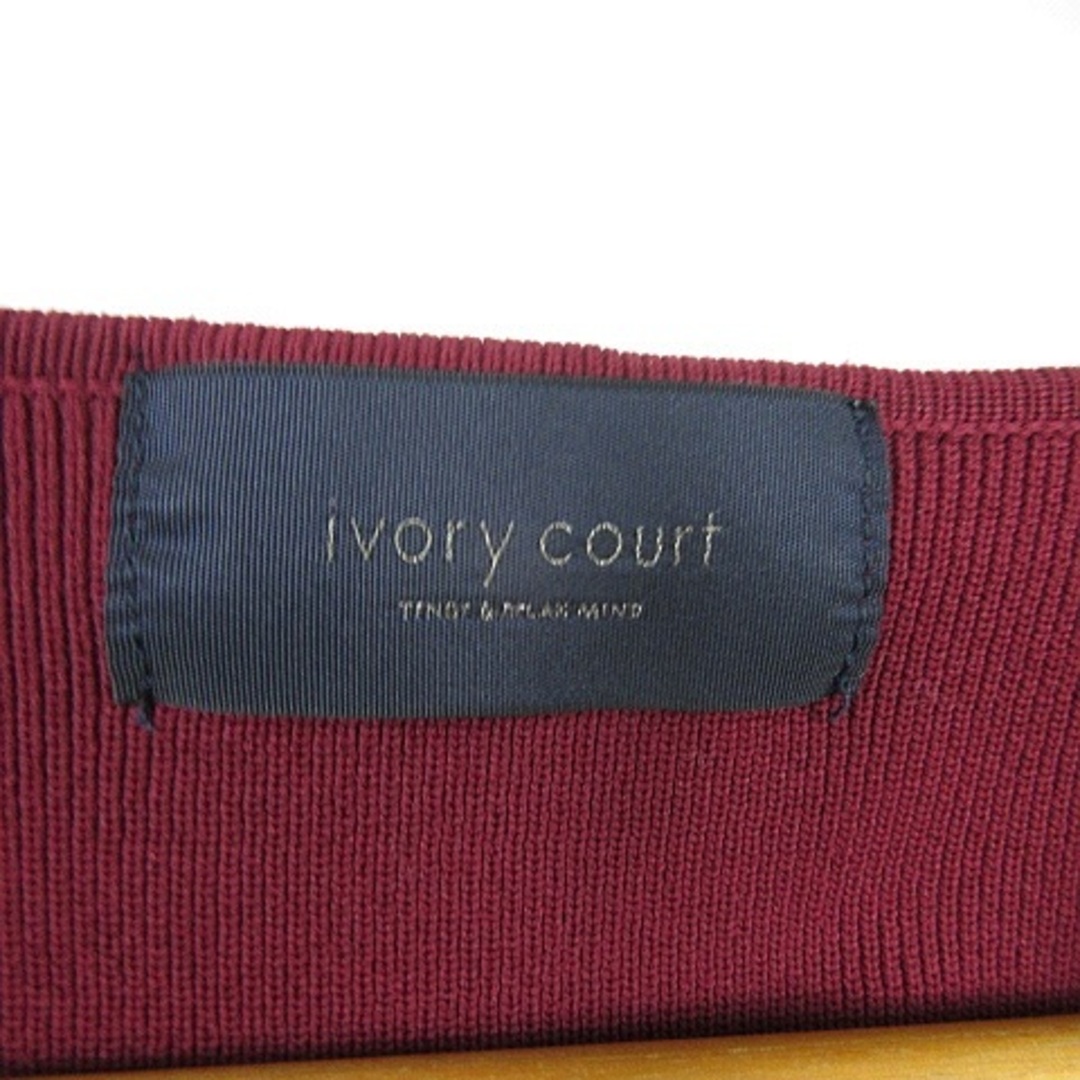 ivory court(アイボリーコート)のアイボリーコート ivory court ニット ワンピース 膝下丈 長袖 S レディースのワンピース(ひざ丈ワンピース)の商品写真