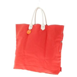 ルートート(ROOTOTE)の【中古】ルートート rootote キャンバス トートバッグ レッドxホワイト【W43xH37xD8.5】【ユニセックス】(トートバッグ)