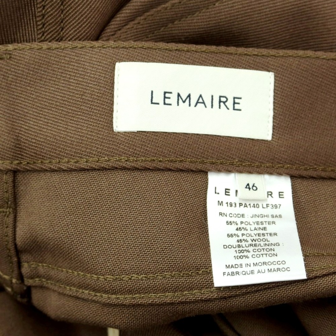 LEMAIRE(ルメール)の【中古】ルメール LEMAIRE ポリエステルウール ブーツカット スラックスパンツ ブラウン【サイズ46】【メンズ】 メンズのパンツ(スラックス)の商品写真