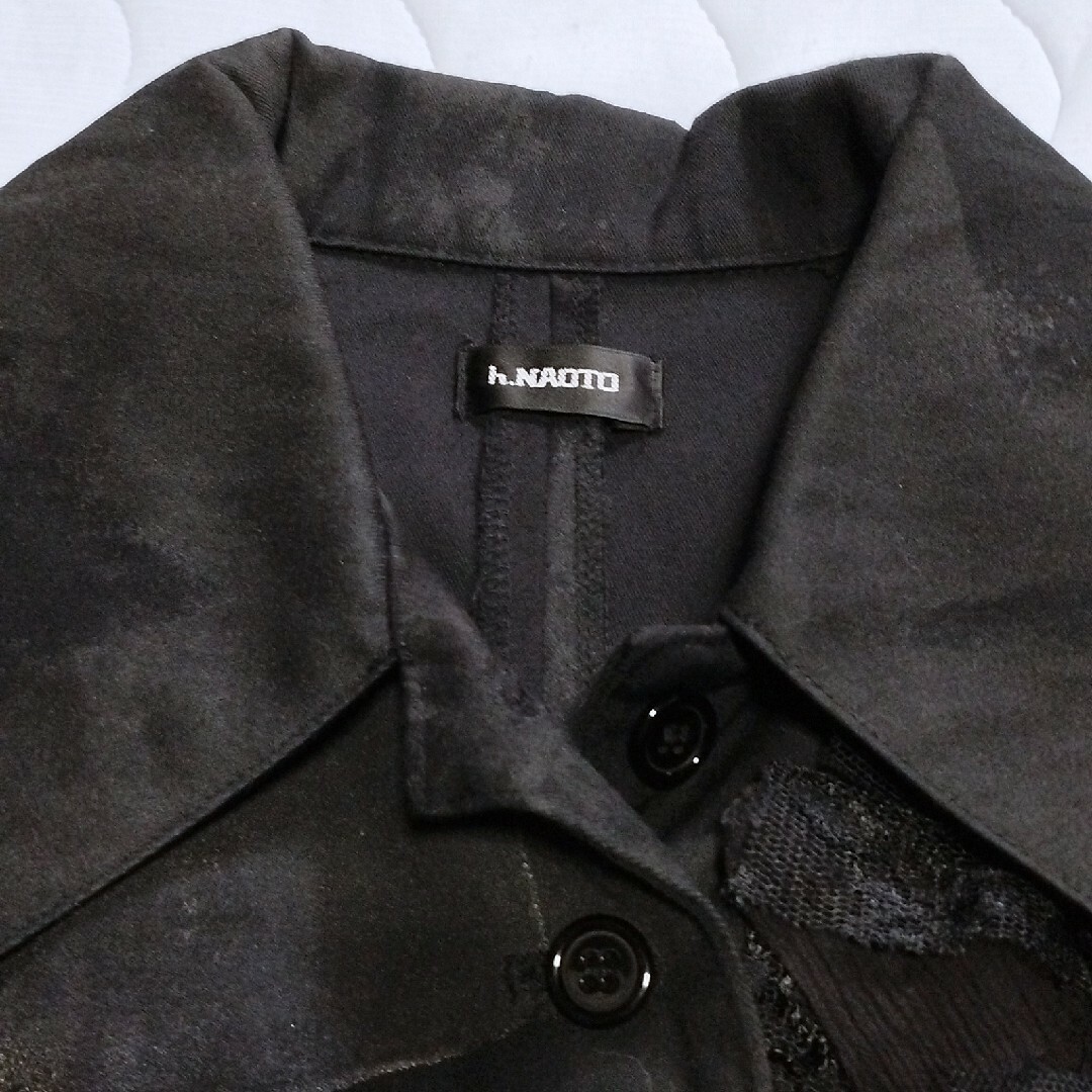 h.NAOTO エイチナオト 黒 ジャケット 上着 スーツ シャツ コート-
