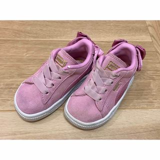 プーマ(PUMA)のプーマ　スニーカー　キッズ　ピンク　リボン　13センチ　PUMA(スニーカー)