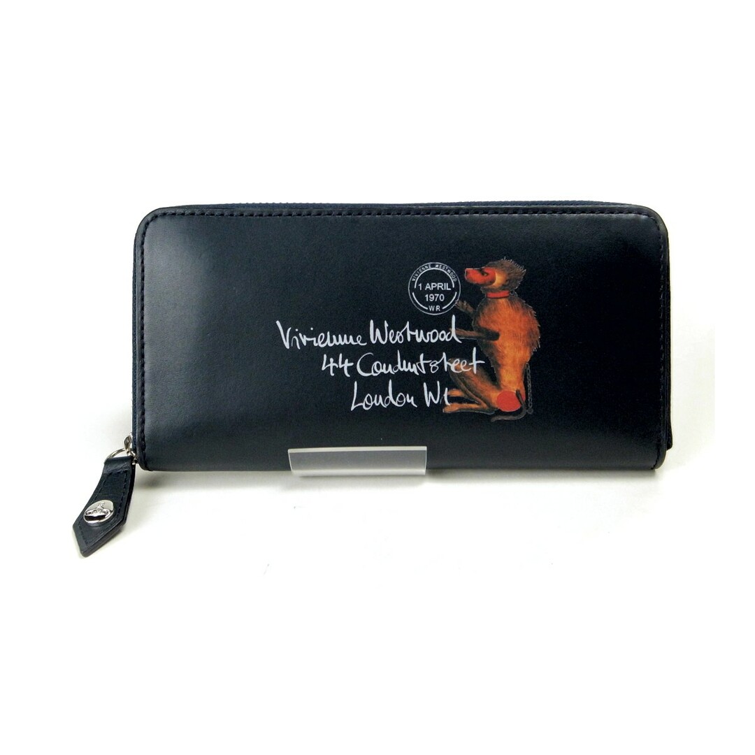 Vivienne Westwood(ヴィヴィアンウエストウッド)のやや傷や汚れあり ヴィヴィアンウエストウッド ラウンドファスナー小銭入れ付長財布 ブラック メンズ メンズのファッション小物(長財布)の商品写真