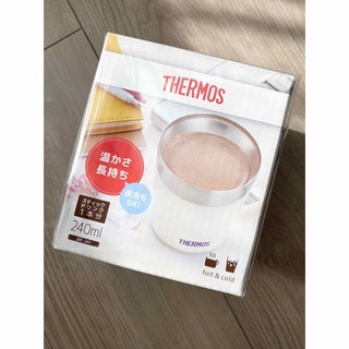 サーモス(THERMOS)の🔔𓈒𓏸新品・未使用品/ＴＨＥＲＭＯＳ〜保温マグカップ〜ホワイト(グラス/カップ)