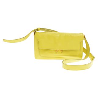 MARNI マルニ ショルダーバッグ カーフ イエロー ネイビー トランクバッグ