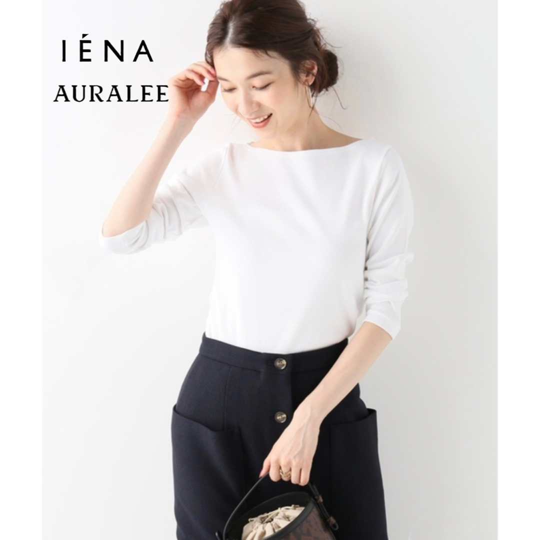 IENA - 【AURALEE/オーラリー 】IENA 別注ボートネックTシャツの通販 ...