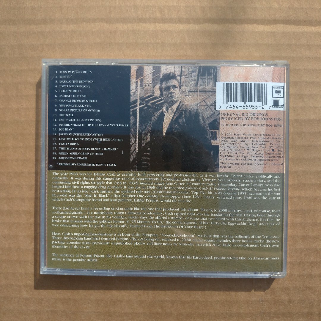 JOHNNY CASH　AT FOLSOM PRISON CD エンタメ/ホビーのCD(ポップス/ロック(洋楽))の商品写真