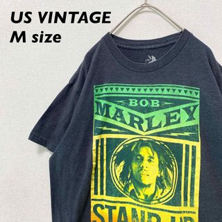 ミュージックティー(MUSIC TEE)のメキシコ製　半袖Tシャツ　ボブマーリー　ビッグプリント　レゲエ　男女兼用　M(Tシャツ/カットソー(半袖/袖なし))