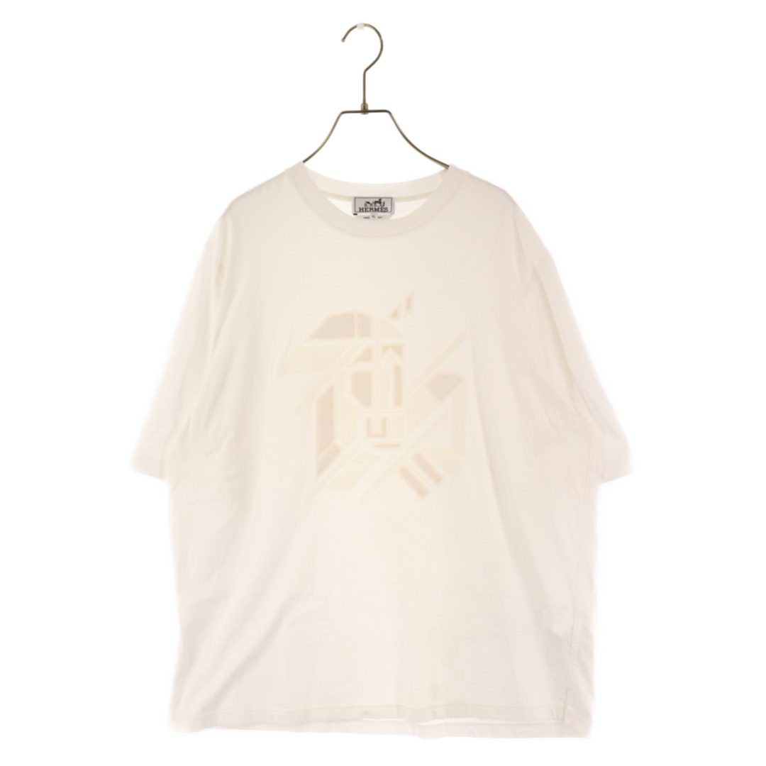 HERMES エルメス Chevaux en Symetri 3D S/S Tee 半袖Tシャツ ホワイト707センチ身幅