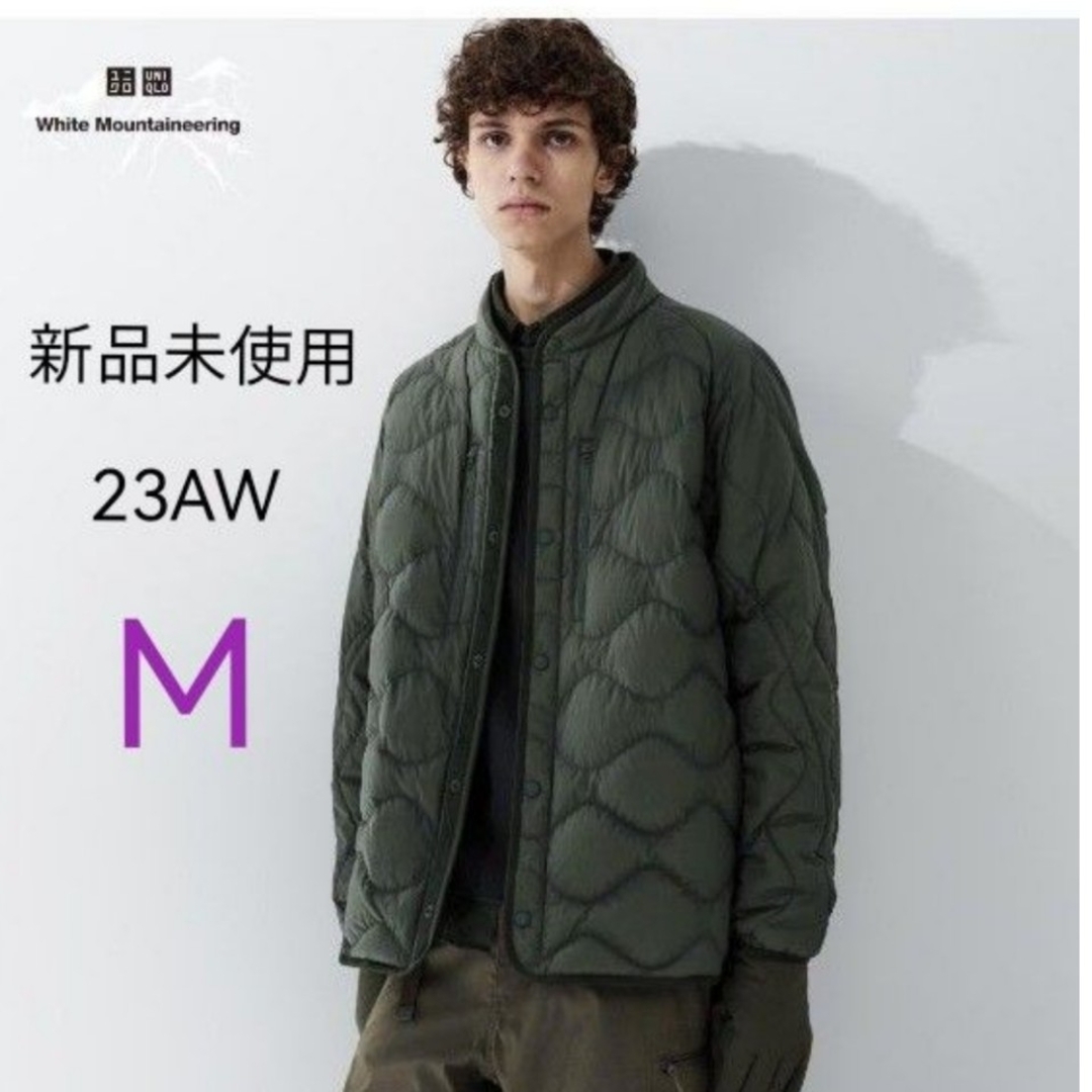 新品 ユニクロWM 23AW リサイクルハイブリッドダウンジャケット オリーブM