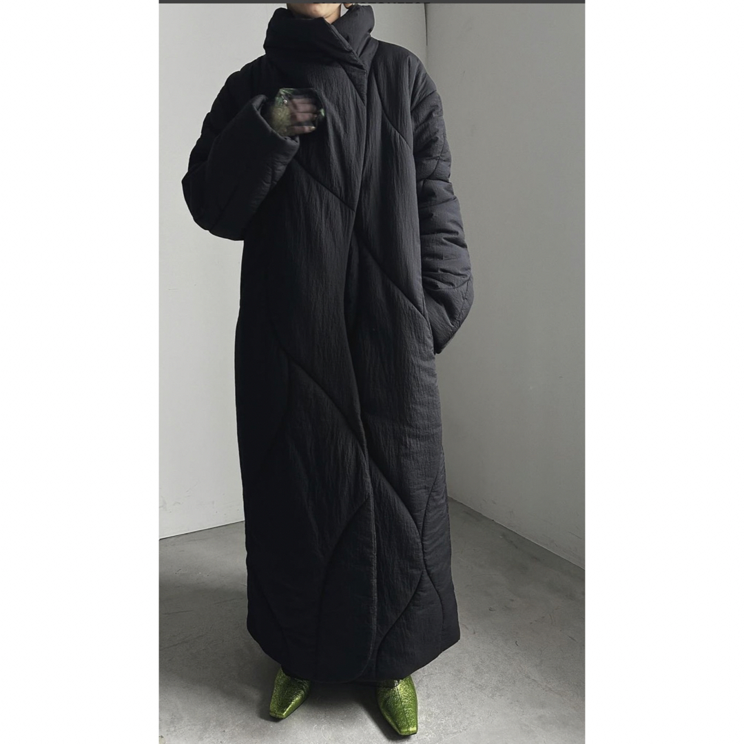 ダウンジャケットWAVE STITCH HEAT POLAK LONG COAT