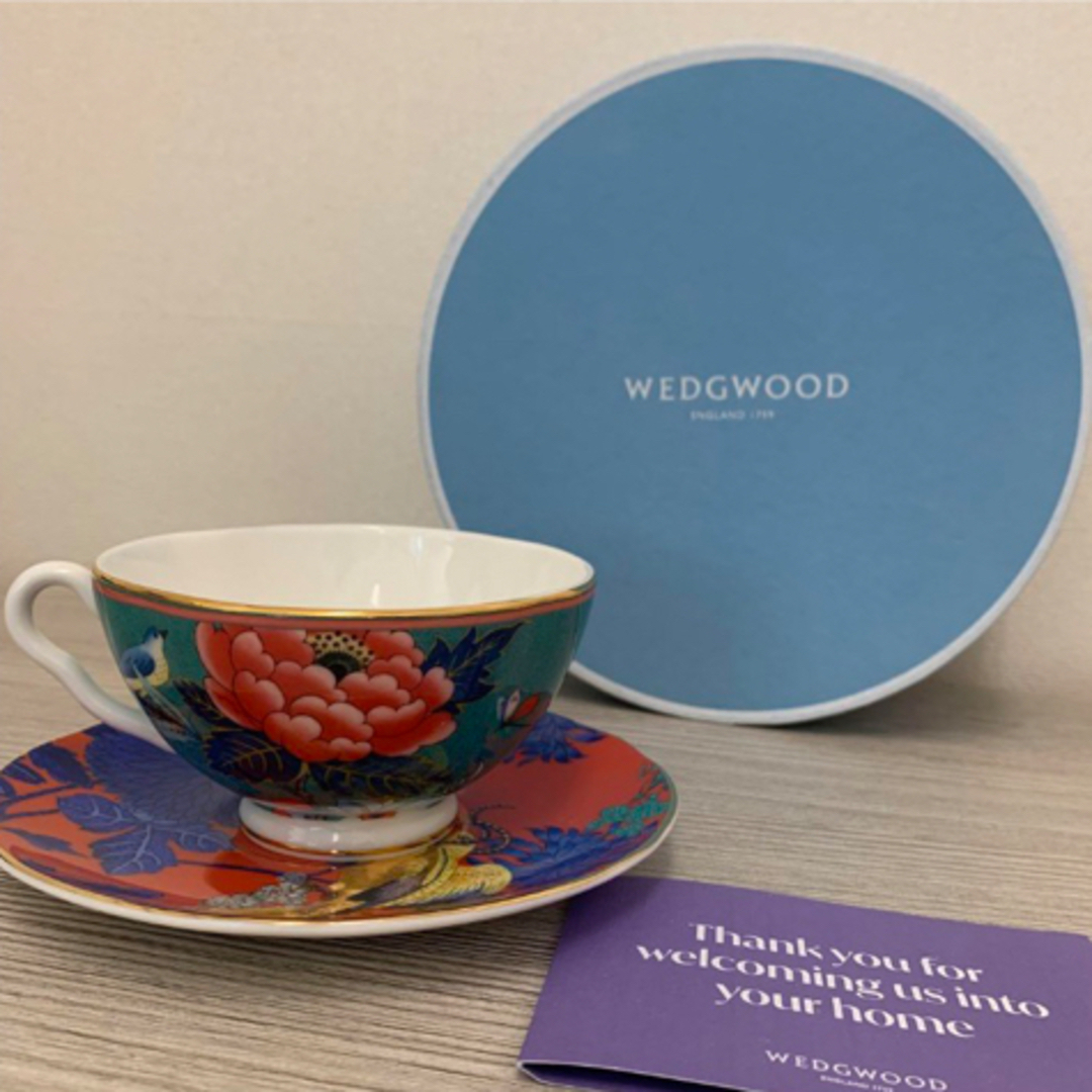 キッチン/食器WEDGWOODウェッジウッドワンダーラストゴールデンパロット　カップ＆ソーサー