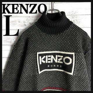 KENZO HOMME ケンゾー コットンセーター Vネック 黒 ポケット