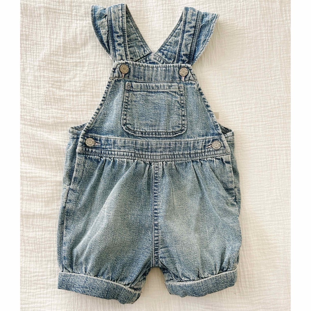 babyGAP(ベビーギャップ)の【新品】GAP デニムサロペット　ベビー キッズ/ベビー/マタニティのベビー服(~85cm)(ロンパース)の商品写真