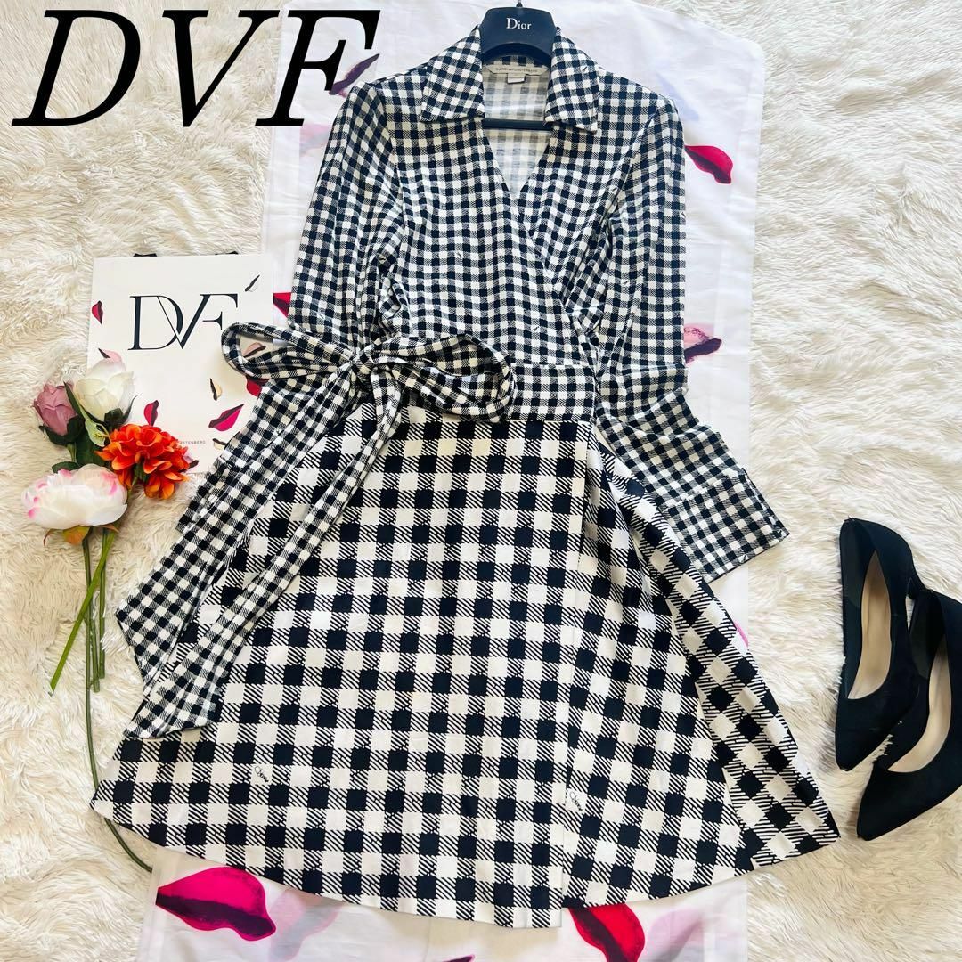 【良品】DIANEvonFURSTENBERG ロングラップワンピース 6 L