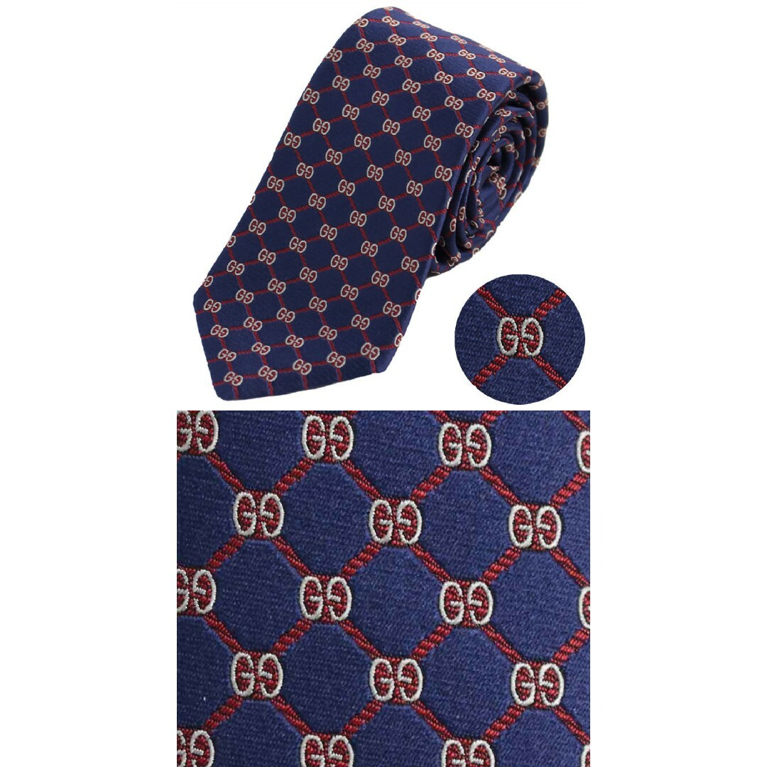 Gucci(グッチ)のGUCCI グッチ G.G柄 ランバスチェック ネクタイ シルク100% メンズのファッション小物(ネクタイ)の商品写真