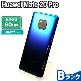 ファーウェイ(HUAWEI)のSIMロック解除済み Huawei Mate 20 Pro 128GB Bランク 本体【ReYuuストア】 ミッドナイトブルー(スマートフォン本体)