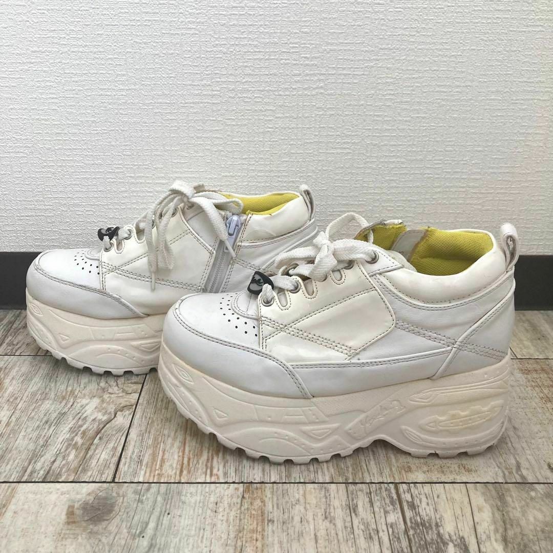 YOSUKE - 【YOSUKE】 厚底フラットスニーカー ホワイト 白 23.5cm 靴