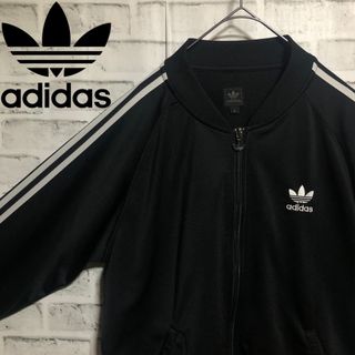 オリジナルス(Originals（adidas）)のXL⭐️adidas トラックジャケット 刺繍トレファイル vintage 黒白(ジャージ)