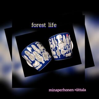 ミナペルホネン(mina perhonen)のミナペルホネン×イッタラ　forest  life マグカップ2個セット🦢🌲(グラス/カップ)