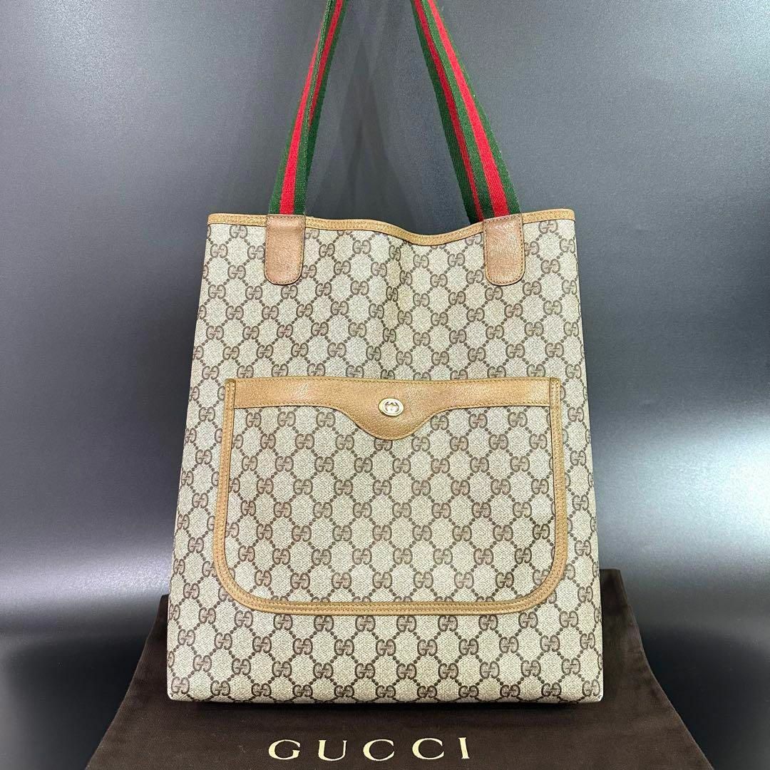 ✨美品✨GUCCI グッチ トートバッグ GG シェリーライン PVC レザー-