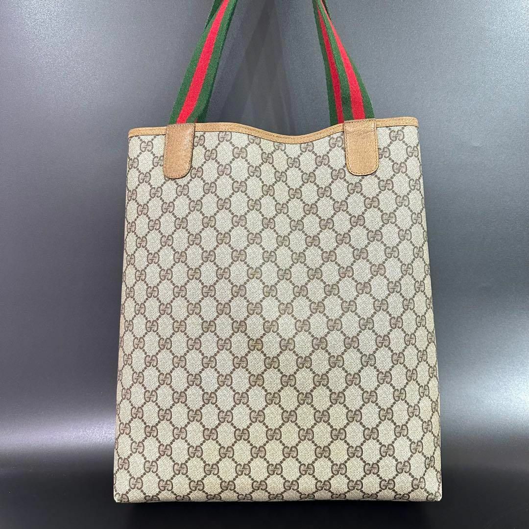 Gucci(グッチ)のグッチ GUCCI トートバッグ シェリーライン GG ベージュ レザー PVC レディースのバッグ(トートバッグ)の商品写真