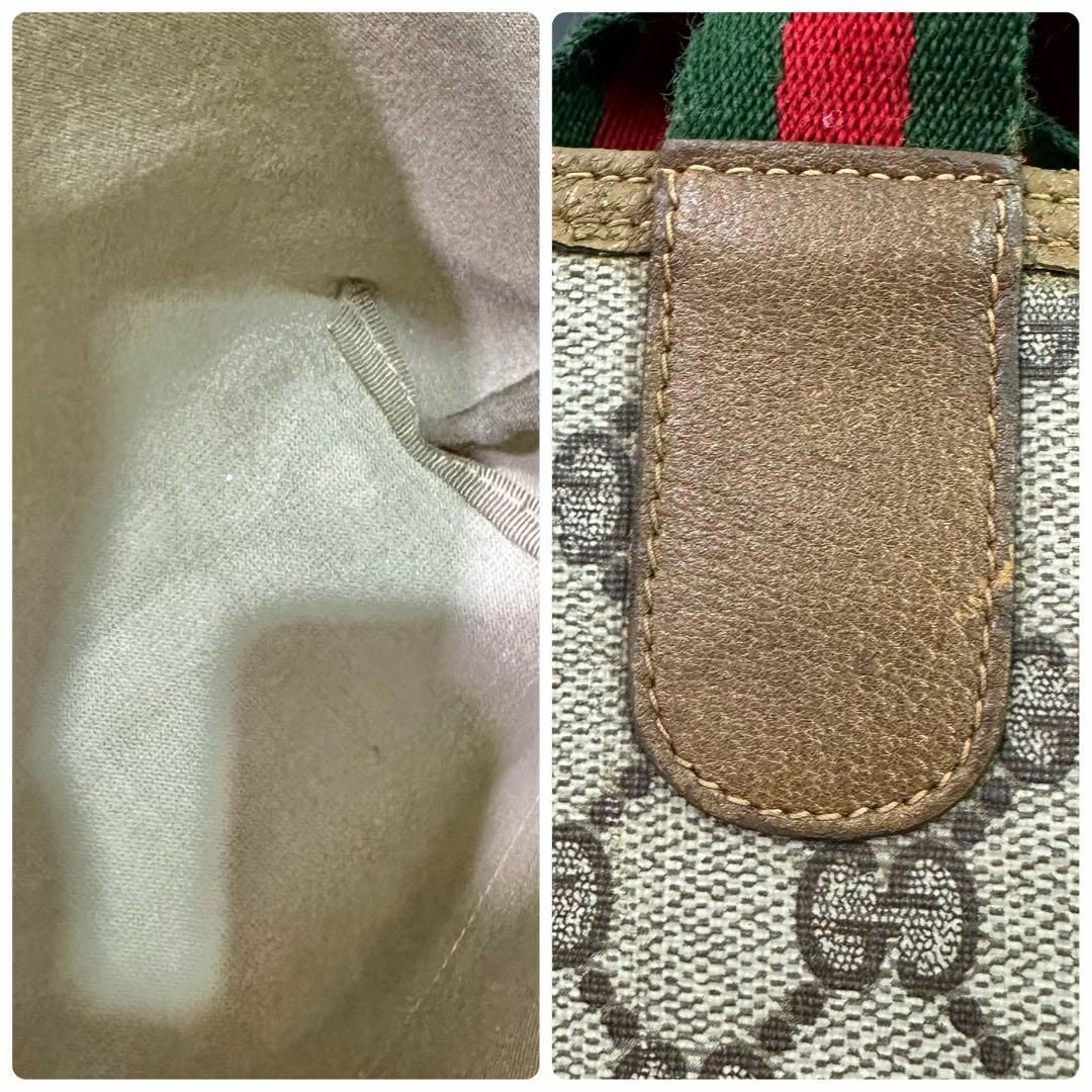 Gucci(グッチ)のグッチ GUCCI トートバッグ シェリーライン GG ベージュ レザー PVC レディースのバッグ(トートバッグ)の商品写真