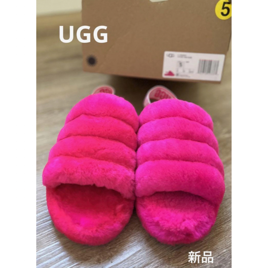 UGG(アグ)のUGG スリッパ　ファー　ピンク　米国購入　新品 レディースの靴/シューズ(サンダル)の商品写真