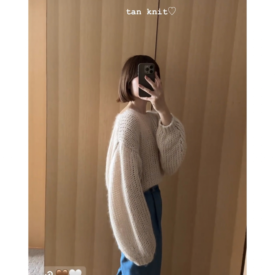 【rihka】2023AW 即完売ニット　tan