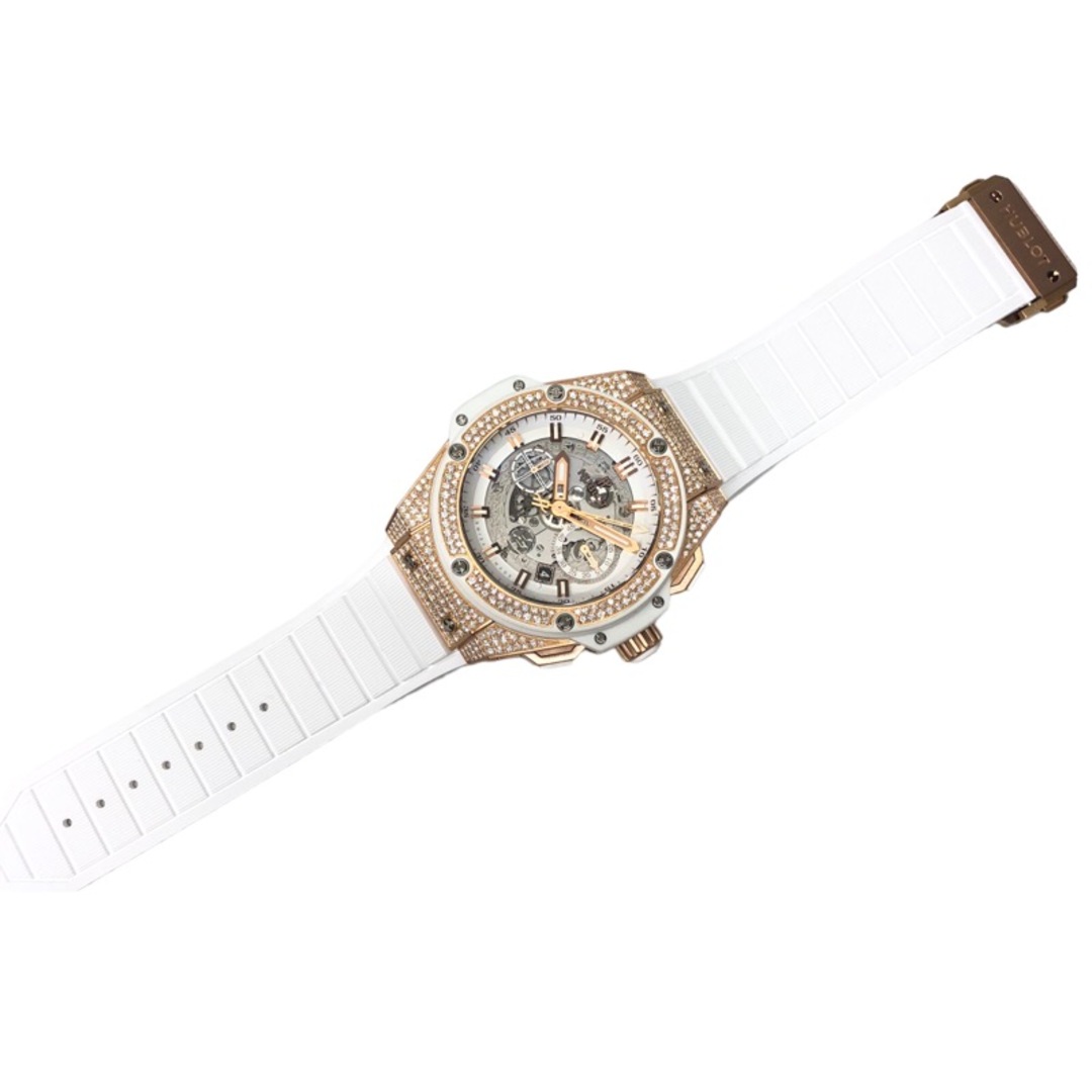 HUBLOT(ウブロ)の　ウブロ HUBLOT キングパワー ウニコ キングゴールド　ホワイト　パヴェダイヤ 701.OE.0128.GR。1704 ホワイト キングゴールド K18PG メンズ 腕時計 メンズの時計(その他)の商品写真