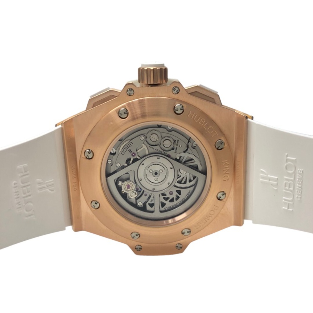 HUBLOT(ウブロ)の　ウブロ HUBLOT キングパワー ウニコ キングゴールド　ホワイト　パヴェダイヤ 701.OE.0128.GR。1704 ホワイト キングゴールド K18PG メンズ 腕時計 メンズの時計(その他)の商品写真