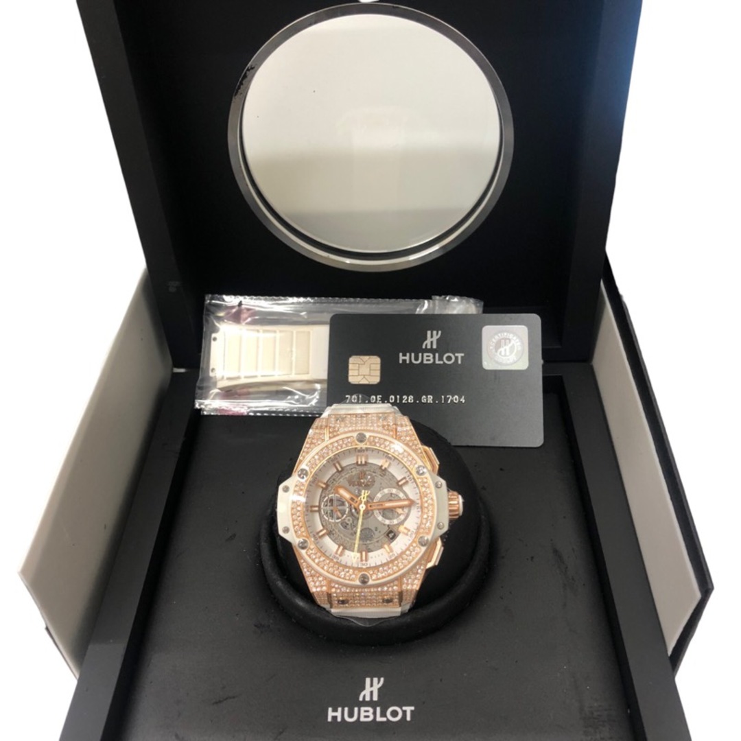 HUBLOT(ウブロ)の　ウブロ HUBLOT キングパワー ウニコ キングゴールド　ホワイト　パヴェダイヤ 701.OE.0128.GR。1704 ホワイト キングゴールド K18PG メンズ 腕時計 メンズの時計(その他)の商品写真