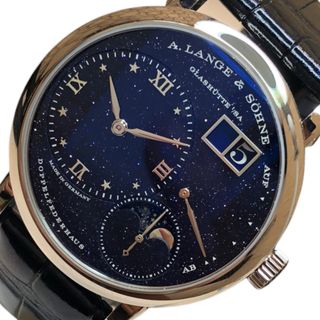 　ランゲ＆ゾーネ A.LANGE&SOHNE リトルランゲムーンフェイズ LS1823AX/182.086 ブルー K18ホワイトゴールド K18WG ユニセックス 腕時計(腕時計)