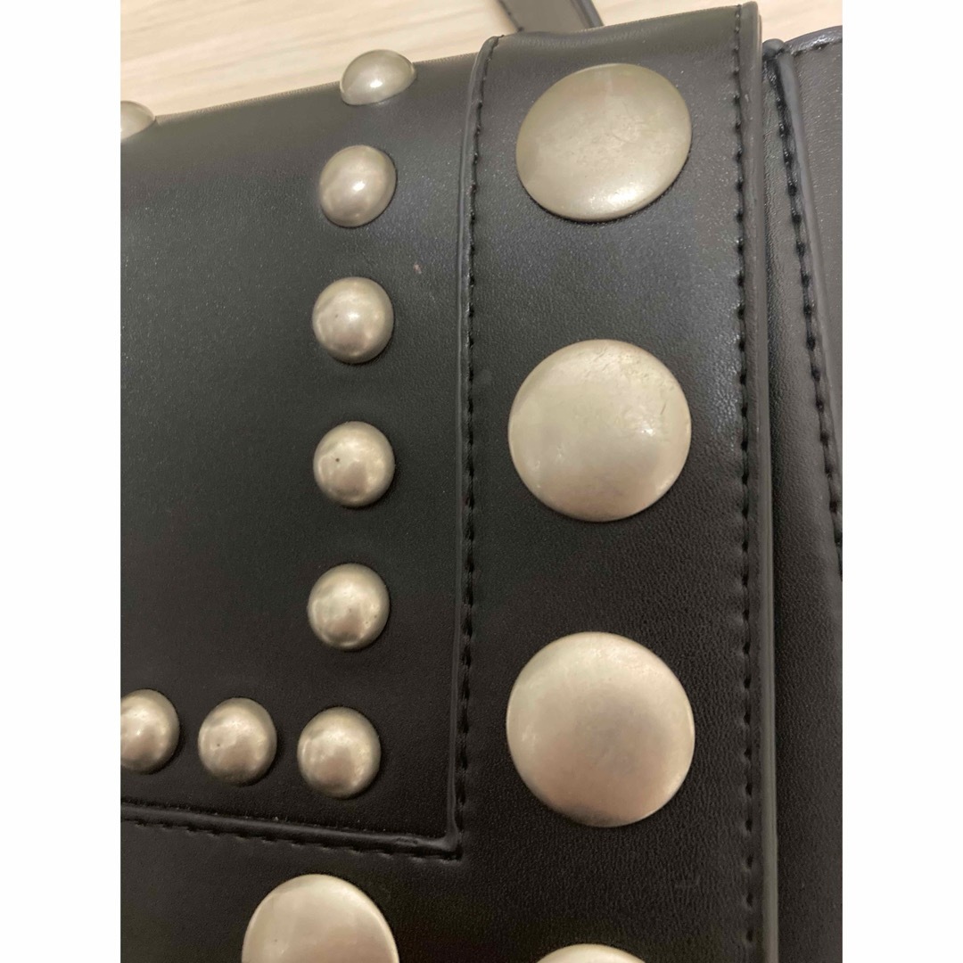 moussy(マウジー)のmoussy STUDS COWBOYバッグ ショルダーバッグ ブラック レディースのバッグ(ショルダーバッグ)の商品写真