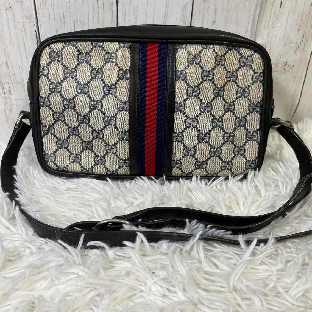 Gucci - GUCCI PVC ショルダーバッグ シェリーライン レザーの+