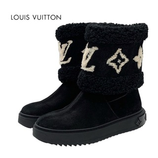 正規品 Louis Vuitton ヴィトン ブラック ムートンブーツ 37