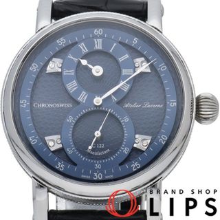 クロノスイス クラシック クロノグラフ オートマチック Classic Chronograph CH7403 箱 保証書 SS/革 メンズ時計 ブラック 仕上げ済 美品