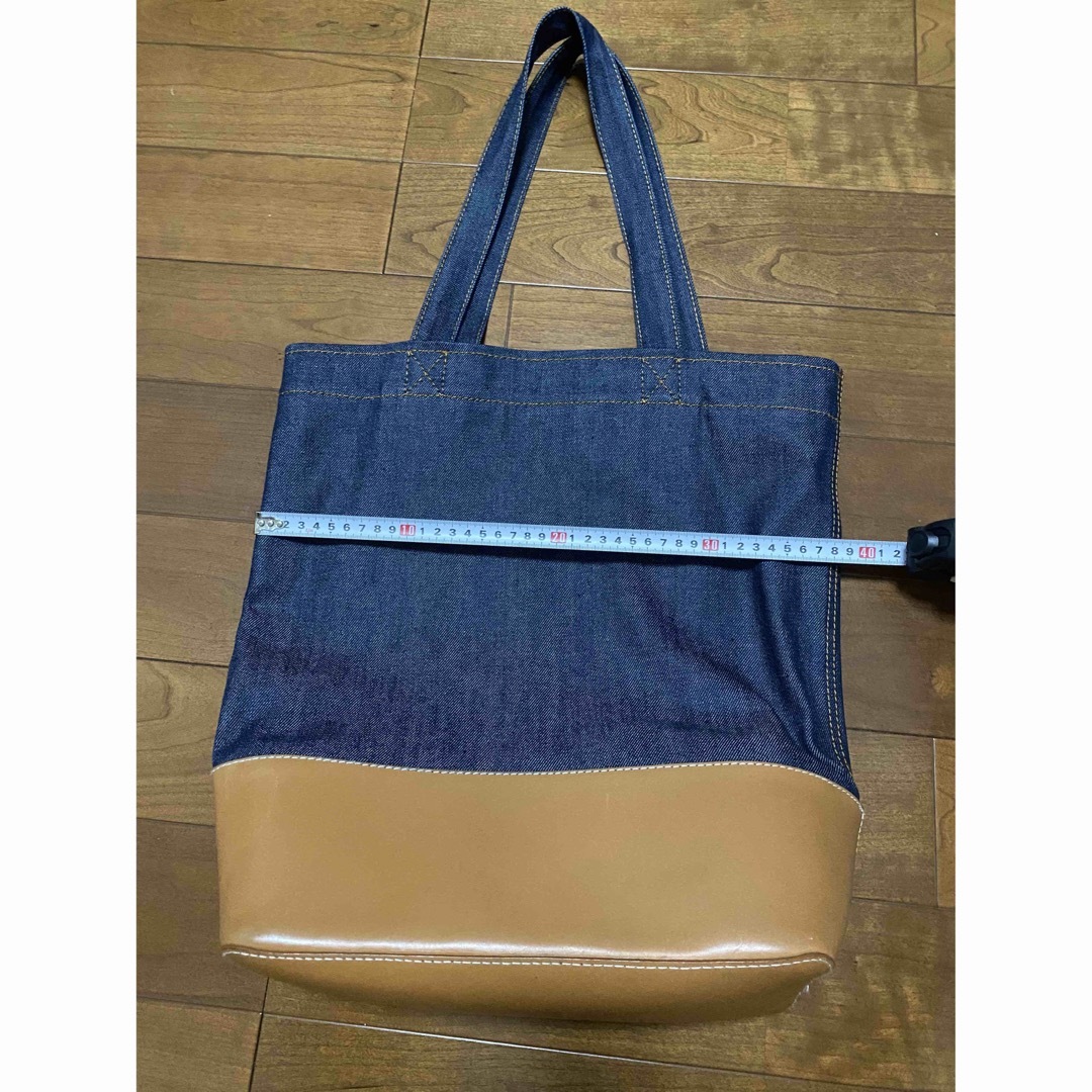 A.P.C - 美品 APC トートバックレザー×デニムtote axelle の通販 by H