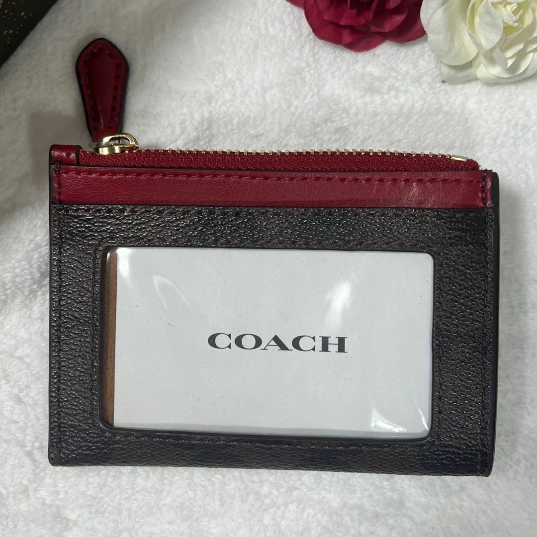 COACH(コーチ)の【即日発送】COACH コーチ パスケース 小銭入れ 赤 レディースのファッション小物(名刺入れ/定期入れ)の商品写真