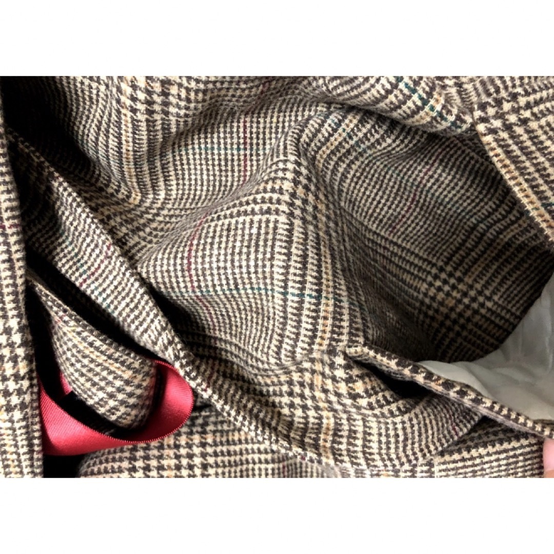 チェスターコート風♡個性的なブラウンのチェック柄コート♡ レディースのジャケット/アウター(ロングコート)の商品写真