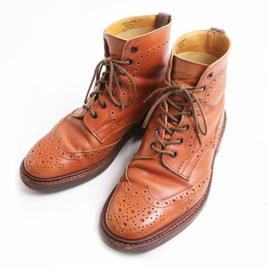 良品◆Tricker's トリッカーズ ポールスミス別注 6670 ダイナイトソール レザー カントリーブーツ ブラウン 7 1/2イングランド製 メンズ