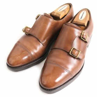 ジョンロブ(JOHN LOBB)の良品◆ジョンロブ WILLIAM/ウィリアム キャップトゥ ダブルモンクストラップ レザーシューズ 6 1/2 ブラウン 英国製 箱・保存袋付き(ドレス/ビジネス)