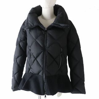 モンクレール(MONCLER)の未使用品◎正規品 MONCLER モンクレール VOUGLETTE ブグレッテ レディース 裾フリル ZIP UP ダウンジャケット ブラック 黒 0 タグ付き(ダウンジャケット)