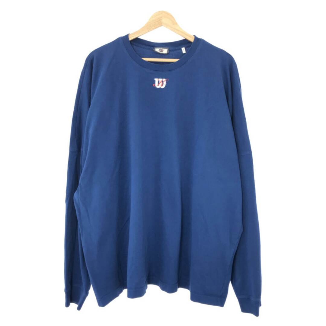 Kith for Wilson キスフォーウィルソン 23SS ロゴプリントロングスリーブカットソー ブルー XXL