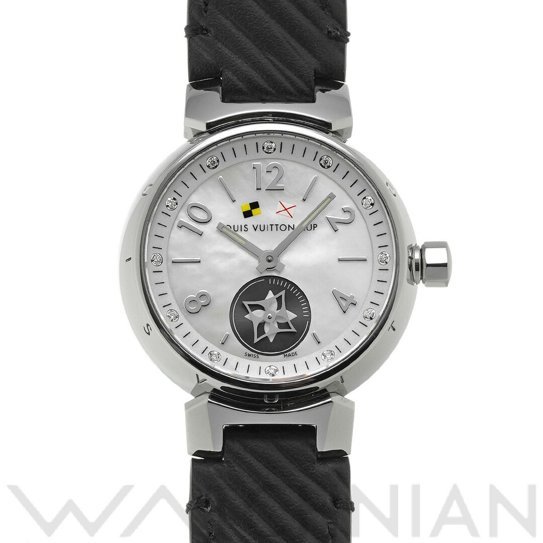 腕時計ルイ ヴィトン LOUIS VUITTON Q12M00 ホワイトシェル /グレー/ダイヤモンド レディース 腕時計