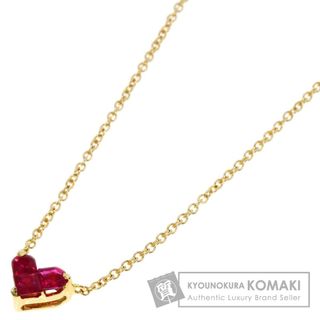 スタージュエリー(STAR JEWELRY)のSTAR JEWELRY ミステリアスハート ルビー ネックレス K18YG レディース(ネックレス)