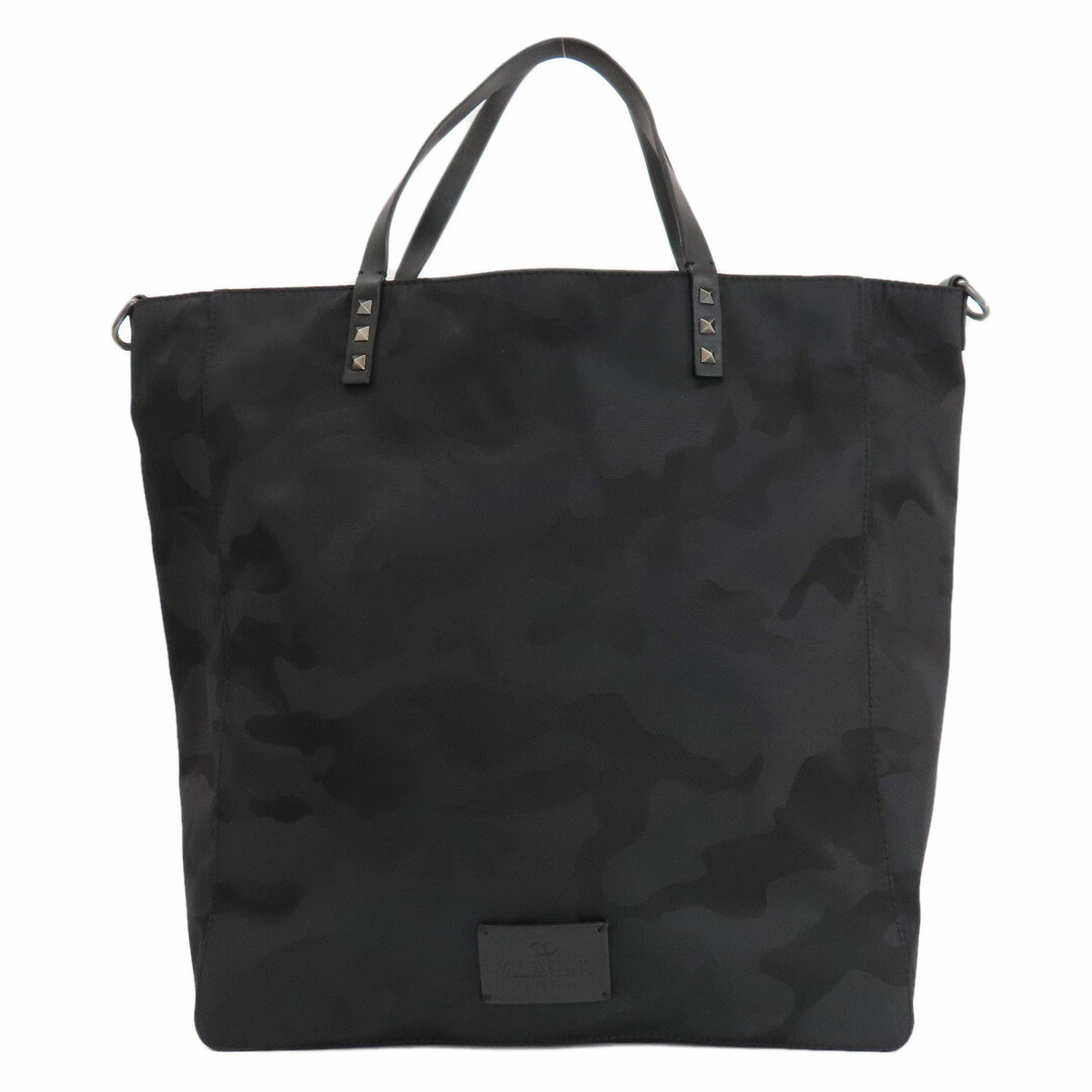 VALENTINO - VALENTINO カモフラージュ柄 スタッズ トートバッグ