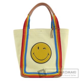 アニヤハインドマーチ(ANYA HINDMARCH)のAnya Hindmarch スマイルモチーフ トートバッグ キャンバス レディース(トートバッグ)